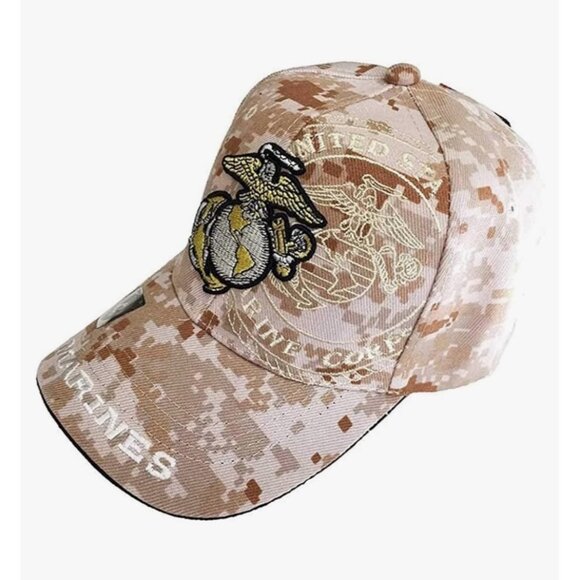 U.S. Marines Digital Camo Baseball Cap Adjustable Fit Officially Licensed Acryli - Picture 1 of 4